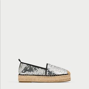 Sequined platform Espadrilles size 7 ( 6 1/2 )